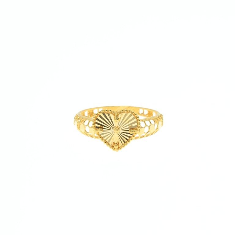 خاتم القلب المشع بذهب عيار 21